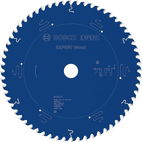 Bosch 1x Expert Wood Corded Circular Saw Blade for Table Saw | for Softwood, Hardwood, Ø 254 mm, Professional Accessory Table Corded Circular Saw, Stationary Table Saw
