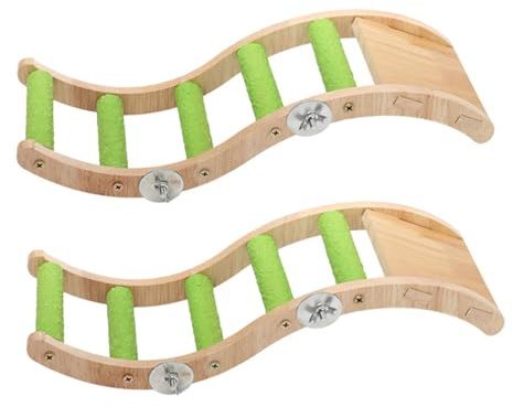 Artibetter Kletterspielzeug aus Synthetischem Material für Wellensittiche und Papageien 2 Stück in Khaki Fördert Geistige Stimulation und Käfigzubehör für Vogelkäfige Geeignet