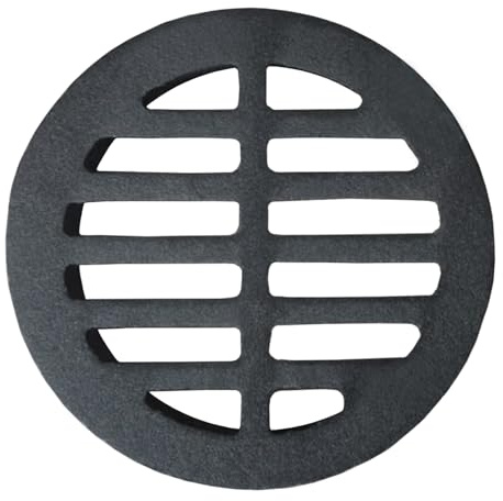 whalebee Bodenablauf Rundes Gitter-Ablaufdeckel Gusseisen Durchmesser 75/83/110/160mm Ablaufabdeckung Für Den Außenbereich Ablaufgitter Für Außenbereich, Rasen, Hof, Fabriken, Bauernhöfe(200mm)