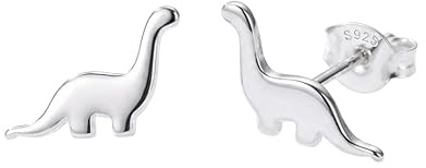 Dinosaurier Ohrstecker, 925 Sterling Silber, Kleine Dino Ohrringe Damen