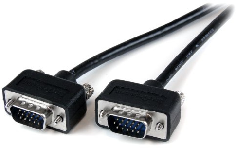 StarTech.com 6 ft. (1.8 m) VGA to VGA Cable - HD15 Male to HD15 Male - Coaxial High Resolution - Low Profile - VGA Monitor Cable (MXT101MMLP6),Black