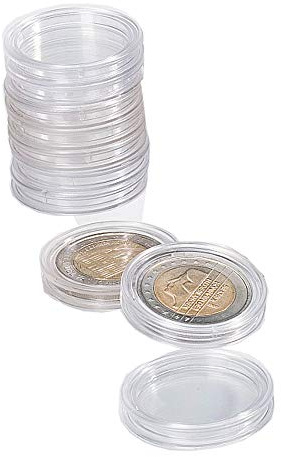 Leuchtturm Münzkapseln, 10 Stück, für Gold, Silber, Euro-Münzen, in Größen zwischen 14 und 62 mm erhältlich 20 mm