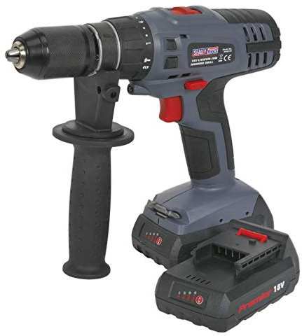 Sealey CP6018V Super Torque Lithium-Ion Cordless Hammer Drill/Driver, 18V, Black