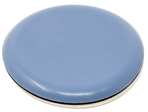 Adsamm® / 4 x Selbstklebende PTFE-Möbelgleiter/Grau-Blau/Ø 50 mm/rund / 5 mm Dicke Möbel- und Bodengleiter