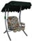 Angerer Freizeitmöbel GmbH Hollywoodschaukel 1-Sitzer - Gartenschaukel Made in Germany - Schaukel zum Sitzen und Entspannen - einfache Montage (Beige-Bunt geblümt)