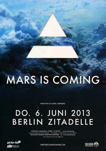 Premium Poster/Plakat | DIN A1 | Live Konzert Veranstaltung » 30 Seconds to Mars - Mars is Coming, Berlin 2013 «
