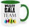 Volleyball-Team - Kaffeetasse mit Motiv, Tasse mit Druck, auch individuell mit Spruch, Foto, Wunschtext, Wunschname (Grün)