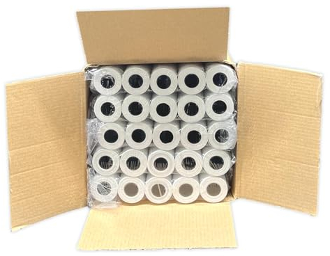 Lot de 50 - Bobines, rouleau thermique 57 x 30 x 12 pour machine carte bancaire et imprimante portative type lngenico 8550, mini rouleaux Format : 57 x 30 x 12 (lot de 50)