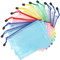 Kasimir Cartelline Plastica A5 12 Pezzi Sacchetti di File Zipper Portalistini A5 Sacchetti Cerniera Borse di File Cartelline Trasparenti File di Documenti - 5 Colori