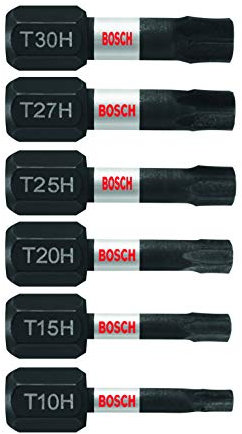 BOSCH ITTHV106 Schraubendrehereinsatz-Bits, 2,5 cm, schlagfest, sortiert, 6-teilig