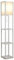 HOMCOM Lampadaire étagère 26L x 26l x 160H cm 3 étagères 4 Niveaux MDF Blanc