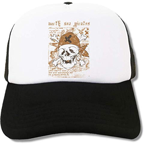 North Sea Pirates Skull Flag Art Trucker Cap Baseball Hat