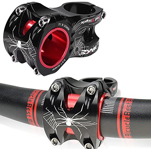 Soekodu 31,8-35mm Fahrrad Vorbau, 50mm Aluminiumlegierung Kurzer Vorbau Verstellbarer Mountainbike Fahrrad Lenker Vorbau für Rennräder, MTB, BMX