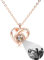 INBLUE Personalisierte Projektion Bild Anhänger 925 Sterling Silber Halskette Herzförmiger Anhänger Geburtstag Jubiläumsgeschenke für Sie/Frauen/Freundin/Mutter Schmuck (Schwarz-Weiß-Bild)