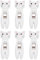 Lot de 6 épingles à Linge, Pinces à Puce d'étanchéité pour Chat de Dessin animé, Pinces à Linge pour Chat Mignon, Pince à collation pour Sac de Nourriture à Ressort en métal avec(Blanche)