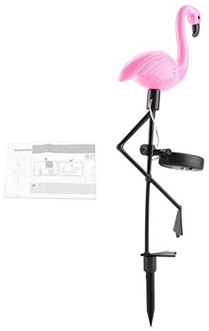BuyWeek Lumière Solaire de Jardin de Flamant Rose, lumière de Piquet de Flamant Rose de LED IP55 imperméabilisent Les lumières de Chemin décoratives extérieures de Lampe de Piquet