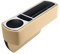 MoreChioce Auto Vordersitz Aufbewahrungsbox, Konsole Seitentasche Auto Organizer PU-Leder Autositz Lückenfüller Multifunktional Mittelkonsolen Taschen Organizer mit Getränkehalter,Beige