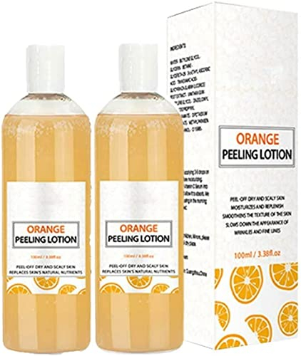 Orange Peel Exfoliating Gel, Dispels Blackness Moisturizes Brightens Skin Tone Fades Melanin Gel, for Neck, Knees, Elbows, Armpit, 100ml (2pcs)