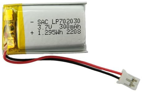 702030 3,7 Volt Akku 300 mAh LIPO L 30 mm B 20 mm T 7 mm JST PH2.0 Stecker Schutzplatine