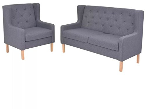 ZEYUAN Ausziehbares 3-Sitzer-Schlafsofa mit Dach, Lounge Sofa Outdoor, Garten Loungemöbel, Gartensofa, Gartenlounge, Balkon Set Möbel, Poly Rattan Grau