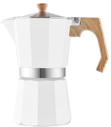 wedrink Cafetera Italiana 9 tazas, cafetera italiana moca, cacerola moca, cafetera espresso 450 ml, antiquemaduras, mango de madera