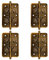 Cerniere antiche - Cerniere in ottone retrò con - Cerniere decorative - Cerniere antiche pieghevoli in bronzo - Cerniere per porte,Adatto per mobili, porte, armadi (Cerniera quadrata)