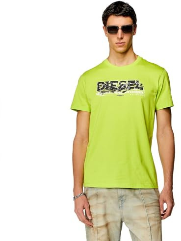 Diesel T-DIEGOR-K70 Maglietta Camisa, Acid Lime, S para Hombre