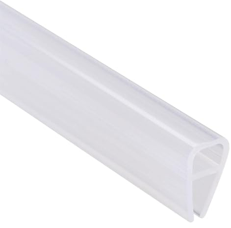 TA-VIGOR Frameless Shower Door Bottom Seal Strip, 8mm Drip Rail - 8mm Glass x 78.74(2000mm) Length U-Type Glass Shower Screen Door Sweep Silicone for Shower Door Seal
