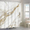 MIRRORANG Rideau de Douche de marbre Blanc d'or, Rideau de Douche de Couleur mélangée de Texture d'aquarelle de Luxe, Rideau de Douche d'art Moderne Abstrait d'encre Blanche 12 Crochets,183x183cm