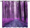 YUANZU Wald Szene Vorhänge Natur Nebelige Lila Wald Herbst Ösen Gardinen mit Blickdichte Vorhang Kälteschutz Blackout Curtain Wohnzimmer Schlafzimmer Verdunkelung Fenster, 2 Stück, H 220 x B 140 cm