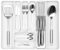 nuovva Cutlery Drawer Organiser – Adjustable Utensil Tray for Drawers – Expandable Cutlery Set Holder – Compact Drawer Divider for Knives, Forks and Spoons – White Cutlery Divider