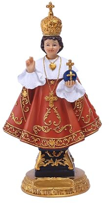 Lllunimon 8.8Inch Säugling Von Prag Statue, Heiliges Kind Religiöse Figur Statue Dekor, Große Katholische Geschenk Für Die Taufe, Erstkommunion, Firmung