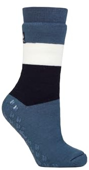 IOMI SOCKSHOP Heat Holders Socken - Raynaud's 3.1 TOG Warm Gemütlich Thermal Streifend Anti-Rutsch Socken für Damen Größe 37-42 Geeignet für Diabetiker In 1 Paar