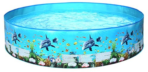 Paddling Pool, Summer Childrens Swimming Pool No Inflation, Kids Water Pool Toys Dog Pool for Outdoors Garden (No Inflatable, 122x25cm)
