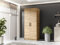 KIER FURNITURE - Drehtürenschrank - Kleiderschrank mit Kleiderstange - Garderobenschrank für Schlafzimmer, Flur - Flurgarderobe Craft Eiche Holzoptik - 78x205x52,5 cm