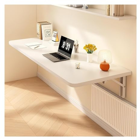 Wandklapptisch aus Holz, multifunktional als Schreibtisch & Schminktisch