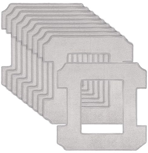 Kssvzz 10 Pcs Pad de Nettoyage Compatible avec Ecovacs Winbot W1 / W1 Pro / W2 Omni / W2 robot Laveur de Vitres, Lavable Microfibre Lingettes pour Efficacement la Poussière Fenêtres Taches