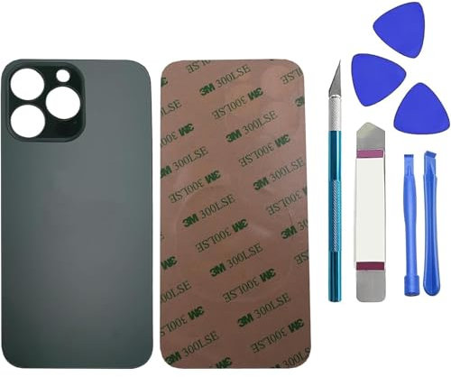 Dakexiong 13 Pro - Cristal Trasero de Repuesto para iPhone 13 Pro con Kit de Herramientas Repar y Adhesivo preinstalado (Verde Alpino)