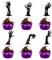 Cupcake-Topper mit schwarzer Hand, für Halloween, Totenkopf, Party, Kuchendekoration, Geburtstag, Dessert, 24 Stück MGPFERD