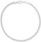 KRKC Herren Armband, Silber Farbe 3mm Edelstahl Panzerkette Cuban Armband, Nickel-frei Rostfrei Armbänder für Männer Länge 17,8cm