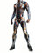 Koongso Men's Robot Skeleton Halloween Costume Jumpsuit, Unisex Adults 3D Armor Battle Suit Print Skinny Catsuit Robot Cyborg Costume Cosplay Bodysuit