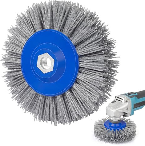 Shineboc Spazzola Abrasiva Grana 80 Nylon 150mm Spazzola per Trafilatura e Lucidatura, 1 Pezzo