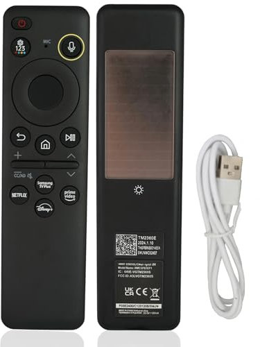 Voice Solar Replacement Remote Control BN59-01455A Compatible for Samsung Smart TV QLED TV Series S95C,LS03D,QN50,QN55,QN60,QN65,QN70,QN80,QN85,QN90