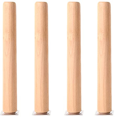 Pieds de meubles en bois réglables de 60 cm à angle droit pour canapé, meuble TV, table de salle à manger, tables de chevet – Pieds en bois pour décoration d'intérieur.
