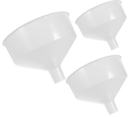 Luxshiny 3piezas Embudo De Plástico Para Cocina Boca Ancha Embudo Para Llenar Botellas y Frascos Para Transferir y De