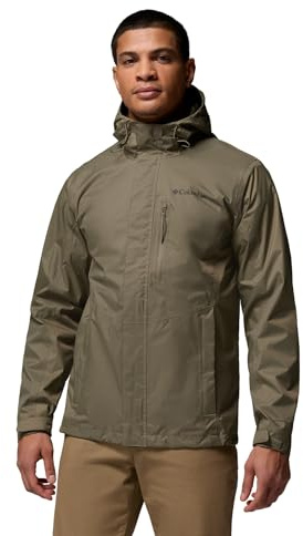 Columbia Herren Pouring Adventure III Jacket Wasserdichte Regenjacke, Stone Green, M EU