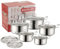 Olla de acero inoxidable, juego de ollas de cocina, juego de cocina de restaurante, revestimiento antiadherente, material de profesional, 2150 g para uso doméstico y restaurante, comidas diarias
