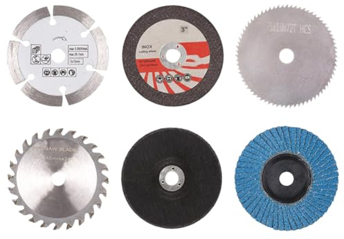 liyoe Advanced 6Pcs 75mm Grinder Disc and Sanding Pad Kit for 10mm Bore Angle Grinder, Ideal for Metal Working