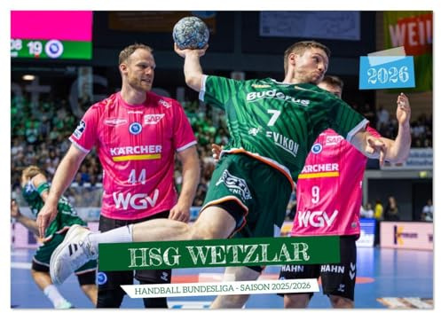 Kalender - HSG Wetzlar Handball Bundesliga Saison 2025/2026 (Wandkalender 2026 DIN A4 quer), CALVENDO Monatskalender: HSG Wetzlar, Handball Bundesliga, Wandkalender, Sportfotografie (CALVENDO Orte)