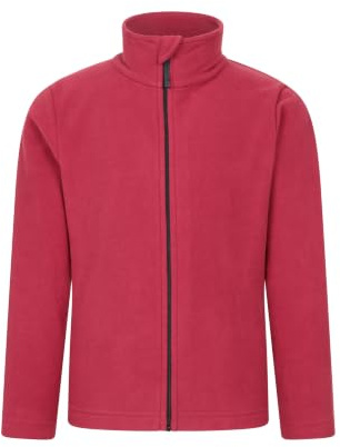 Mountain Warehouse Camber II Fleecejacke für Kinder - Bequemes, leichtes Sweatshirt, Durchgehender Reißverschluss, Anti-Pill-Effekt - Frühling Sommer, Jungen Burgund Kinder 152 EU (11-12 Jahre)